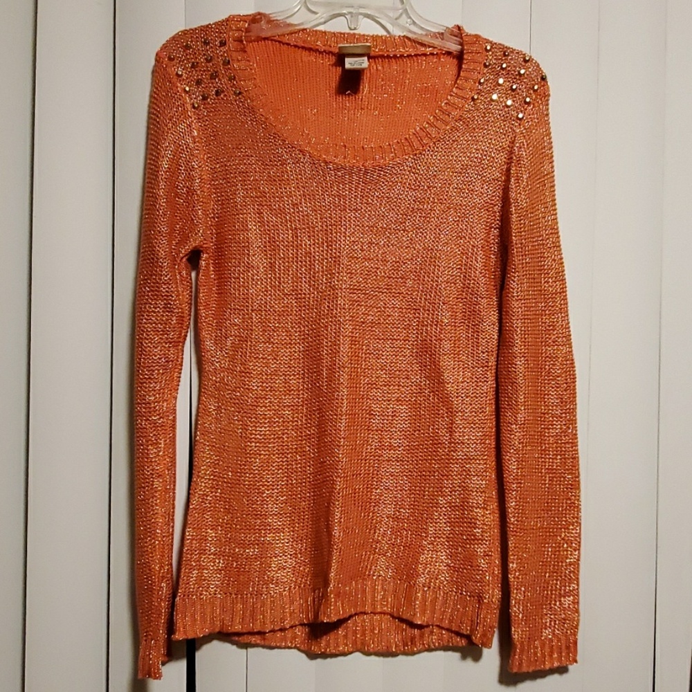 Daytrip Orange and Gold Sweater